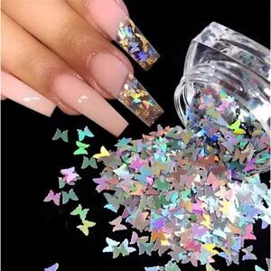 Laser Cut Butterfly Nail Art